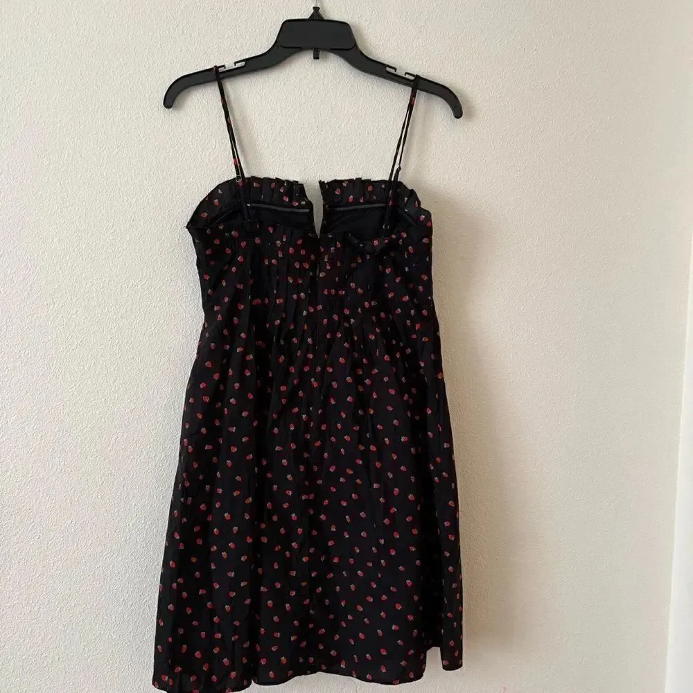 Madewell Pintuck Cami Dress in Fresh Strawberries sz 4